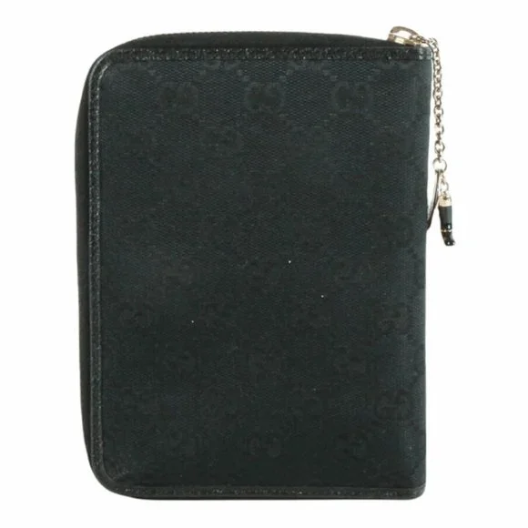 Gucci Web Black GG Logos Pattern Agenda Notebook Cover - Picture 2 of 8